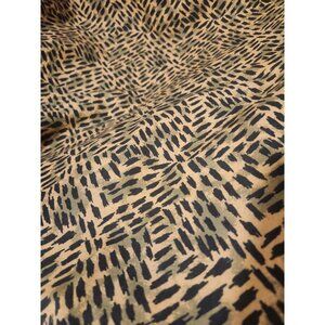 Animal Print Fabric Black Green Beige Home Decor Accent DIY